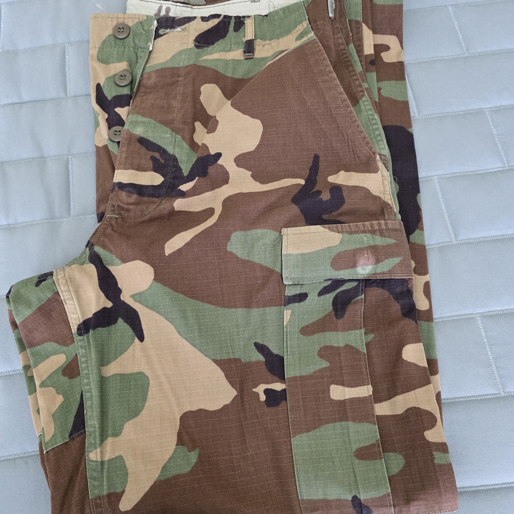 Camouflage Cargo Pants in Green and Brown